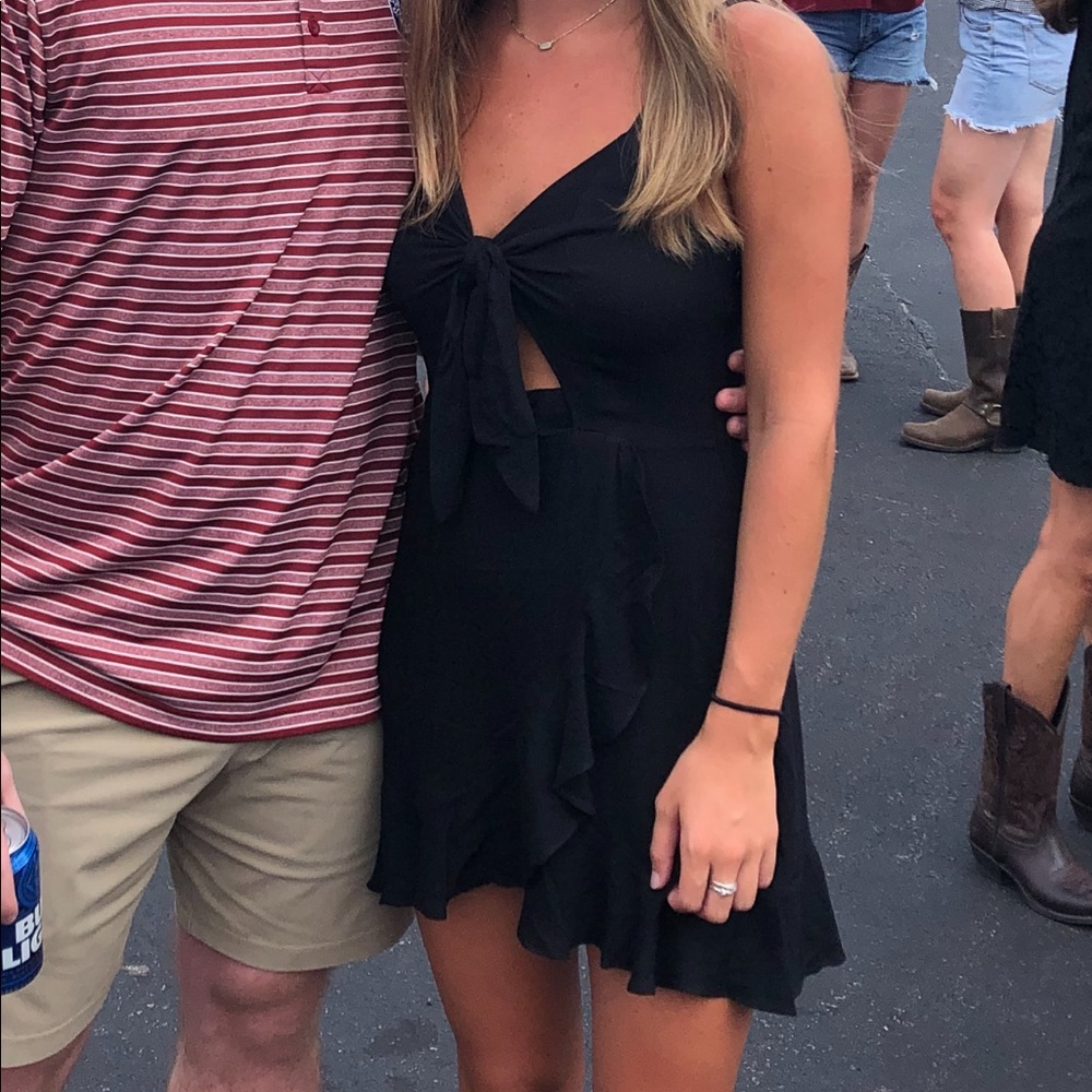 Black mini dress